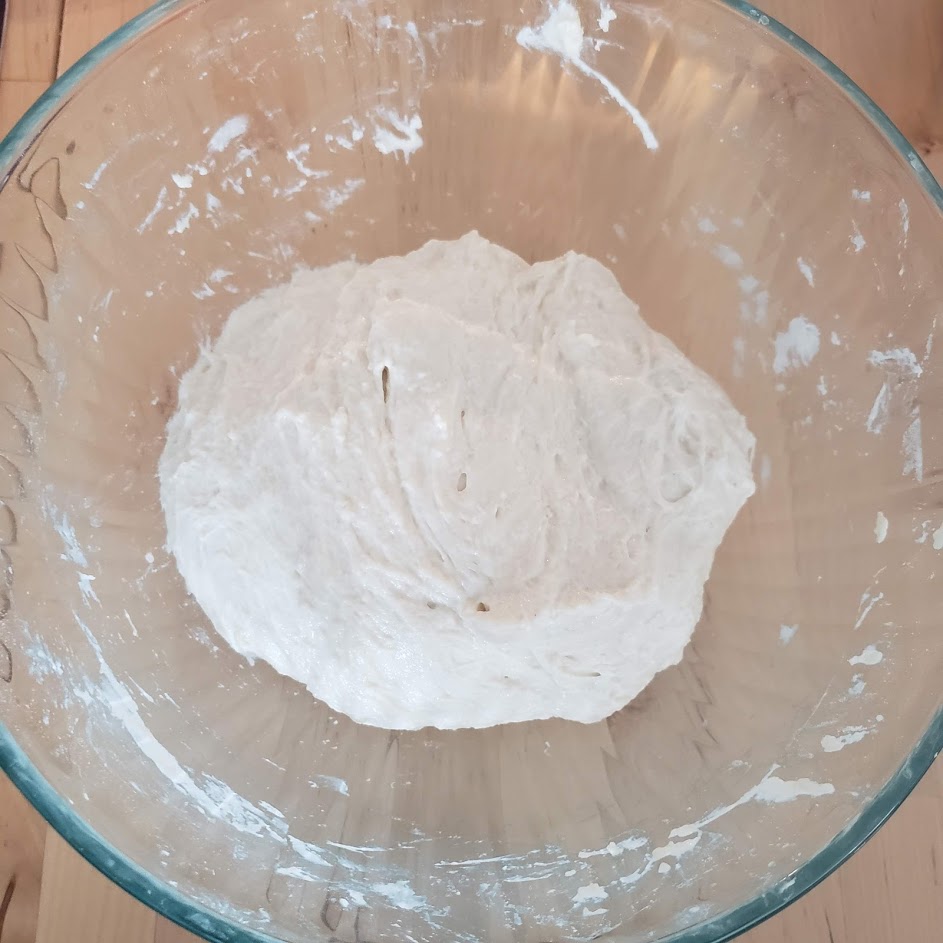 This is how the dough should look, after mixing the ingredients
